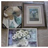 3pc. Floral Printed Art Collection