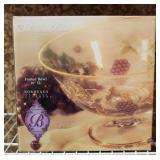 Bordeaux Crystal 10' Footed Bowl Hand Painted