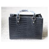 Chicarousal Black Crocodile Pattern Handbag