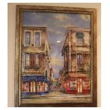 European Street Scene Print Framed