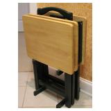 3pc. Folding TV Tray Tables w/ Stand