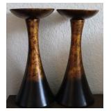 14.5' Gold Finish Candle Stick Pillars