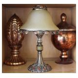 Partylite Candle Lamp w/ Artichoke & Lidded Bowl