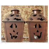 (2) Hallmark Halloween Tea Light Lanterns