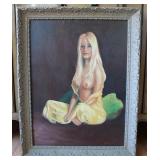 1969 Oil Painting of Connie Kreski Signed/ Framed