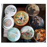 8pc. Misc. Decorative Plates w/ 3 Norman Rockwell