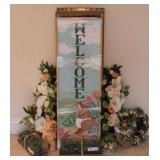 Welcome Easter Sign w/ Sonoma Easter Decor