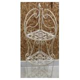 Vintage Wrought Iron Collapsible Decorative Shelf