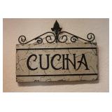 Piazza Pisano Italian Cucina Kitchen Wall Sign