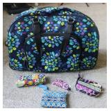 Vera Bradley Travel Bag w/ Wallets & Glasses Case