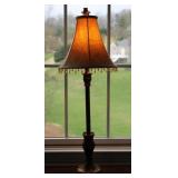 Vintage Buffet Lamp w/ Beaded Shade