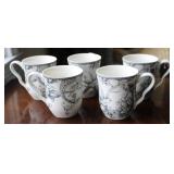 5pc. 222 Fifth Adekaide Porcelain Mugs