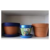 3pc. Terracotta Flower Pots