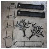 6pc. Black Metal Display Shelves Collection