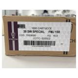 1,000 RDS OF FIOCCHI 38 S&W SPL AMMO 158GR