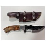 12" FIXED BLADE KNIFE W/ LEATHER SHEATH
