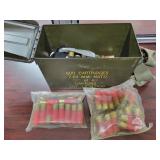 AMMO CAN W/60 RDS. OF 12 GA. SHELLS & 3 AMMO BELTS