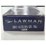 43 RDS SPEER LAWMAN 380 AUTO AMMO 95GR TMJ