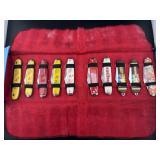 KNIFE KEEPER W/ (5) COCA COLA ADV. KNIVES,