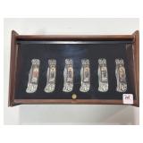 SET OF (6) FRANKLIN MINT WILD WEST POCKET KNIVES