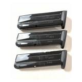 (3) SIG SAUER 9MM 15 RD MAGAZINES