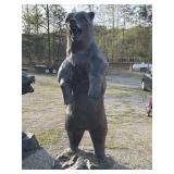 90"(H) x 42"(L) x 39"(W) CAST METAL BEAR STATUE