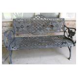 Barcelona Aged Bronze Cast Aluminum Bench