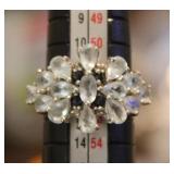 925 Vintage Rhinestone Ring Size 6