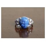 925 Silver Lapis Lazuli Gemstone Ring Size 6