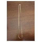14k Flat Herringbone Chain Gold Necklace