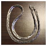 Braided Silver 925 Necklace Chain