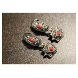 Vintage PD Coral Earrings