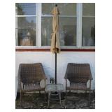 Outdoor Patio Table Chairs & Umbrella Set