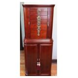 Standing Wooden Jewelry Armoire