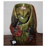 Green Frog & Flower Indoor Water Fountain