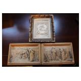 Vintage Chalk Ware & Ceramic Wall Art