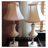 Set of 2 Hand Painted Floral Table Lamps