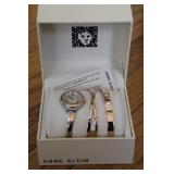 Anne Klein Silver/ Gold Tone Watch Bracelet Set
