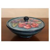 Vintage Moorcroft Pottery Lidded Clematis Bowl