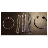(5) 925 Silver Bracelets
