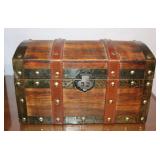 Vintage Miniature Decorative Dome Top Trunk