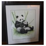 Vtg Lithograph Panda & Cub by Guy Coheleach