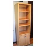 Adler Wood Bookcase w/ Lower Cabinet