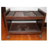 Vintage Wooden Tea Trolley/ Bar Cart