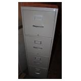 4 Drawer Metal Filing Cabinet (No Key)