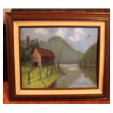 Cross Country Side Painting Framed