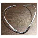 925 Silver V Shaped Necklace Courtney SS Signed
