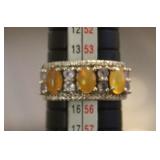 Vintage Tanzanite & Opal 925 Ring Size 7