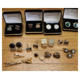 Vintage Men's Cuff Link & Tie Clip Collection