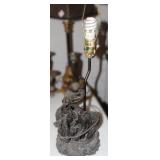 Vintage Bronze Elephant Base Table Lamp